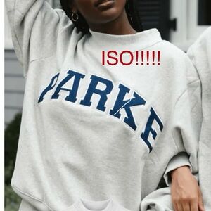 ISO PARKE MOCKNECK GREY WITH NAVY LETTERS